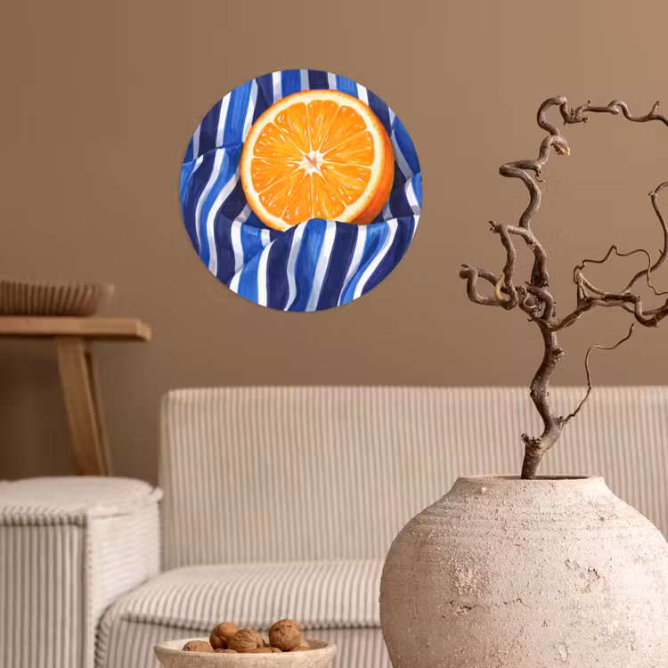 Behangcirkel - Eten - Fruit - Oranje - Eten - Fruit - Oranje Wandcirkel behangsticker klein