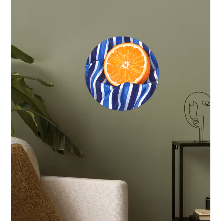 Behangcirkel - Eten - Fruit - Oranje - Eten - Fruit - Oranje Wandcirkel behangsticker klein