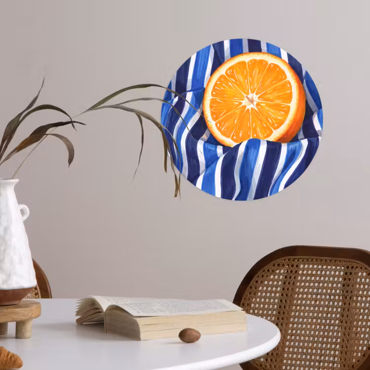 Behangcirkel - Eten - Fruit - Oranje - Eten - Fruit - Oranje Wandcirkel behangsticker klein