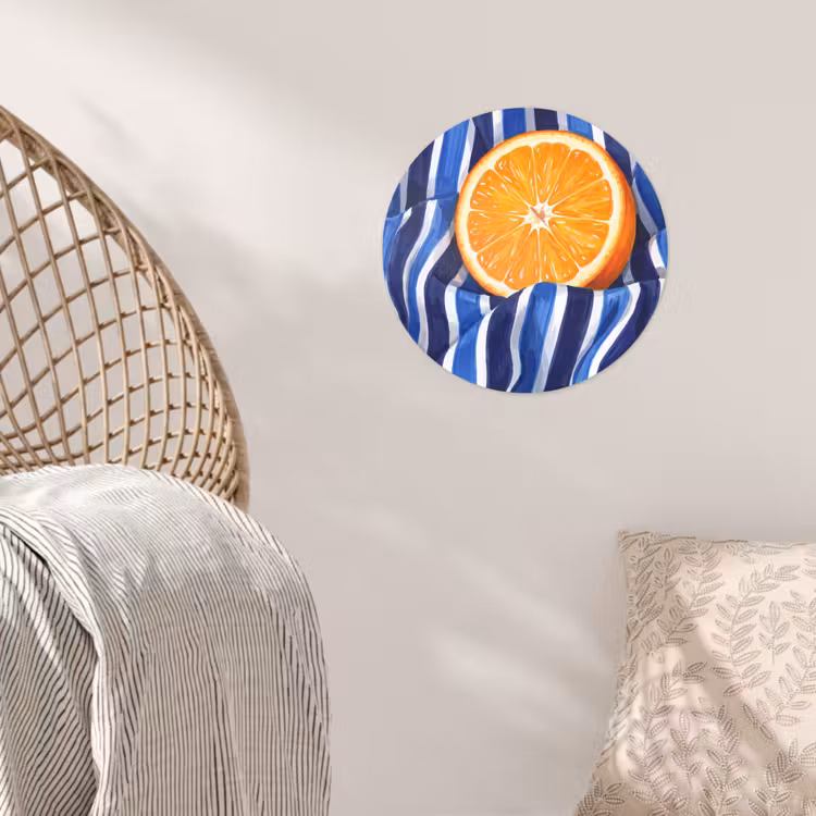 Behangcirkel - Eten - Fruit - Oranje - Eten - Fruit - Oranje Wandcirkel behangsticker klein