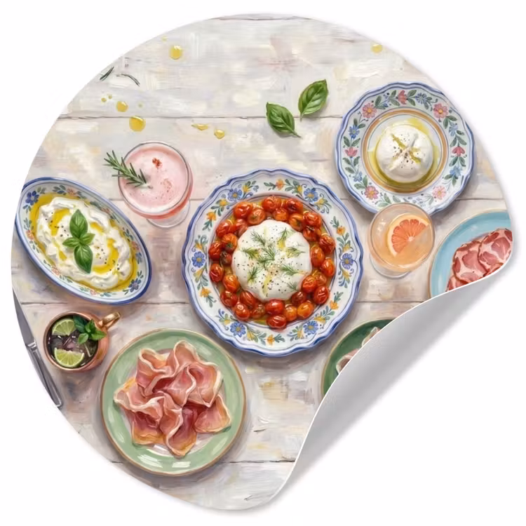 Eten - Tafel - Divers - Modern Wandcirkel behangsticker klein -3d