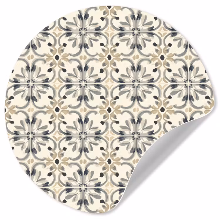Floraal - Patroon - Kleurrijk Wandcirkel behangsticker klein 186 -3d