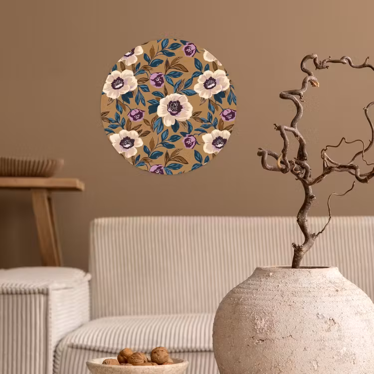 Floraal - Stilleven - Kleurrijk Wandcirkel behangsticker klein 186 -sfeer1