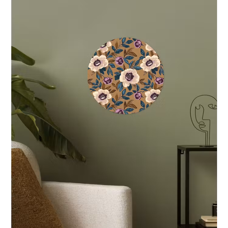 Floraal - Stilleven - Kleurrijk Wandcirkel behangsticker klein 186 -sfeer2