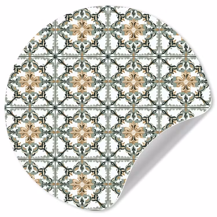 Floraal - Verweerd - Keurrijk Wandcirkel behangsticker klein 186 -3d