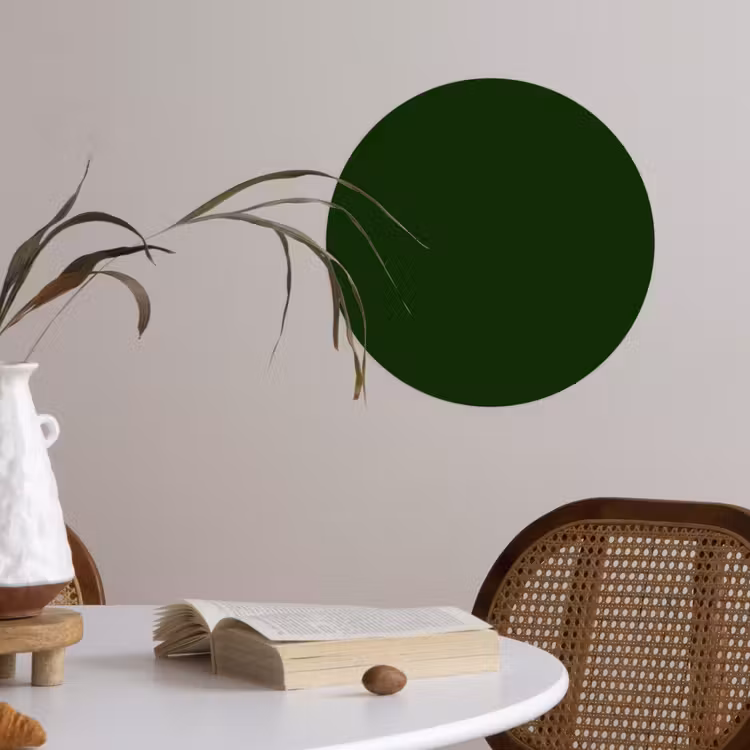 Forest - Green - Groen Wandcirkel behangsticker klein 186 -sfeer3