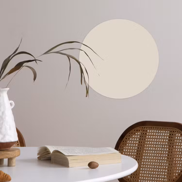 Fresh - Linen - Nude Wandcirkel behangsticker klein 186 -sfeer3