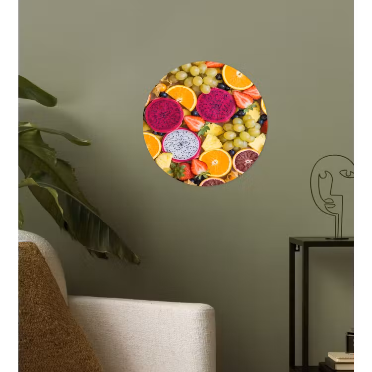 Fruit - Assortiment - Kleurrijk - Gezondheid Wandcirkel behangsticker klein -sfeer2