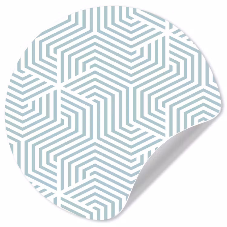 Geometrie - Lijn - Groen - Patroon Wandcirkel behangsticker klein 186 -3d