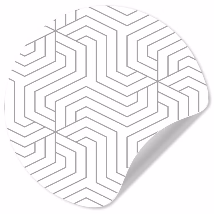 Geometrie - Lijn - Patroon Wandcirkel behangsticker klein 186 -3d