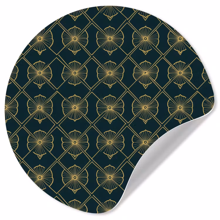 Geometrisch - Elegant - Groen Wandcirkel behangsticker klein 186 -3d