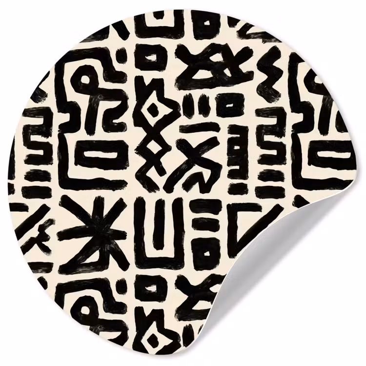 Geometrisch - Figuren - Zwart Wandcirkel behangsticker klein 186 -3d