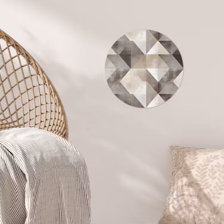 Geometrisch - Motief - Aardetinten Wandcirkel behangsticker klein 186 -sfeer4