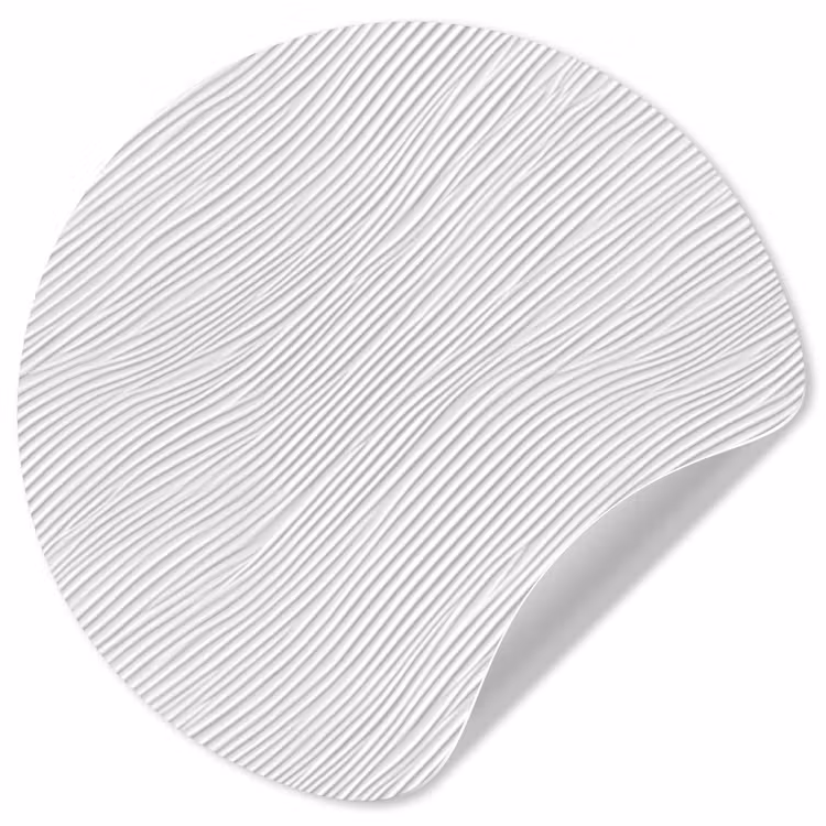 Golven - Ribbels - Wit Wandcirkel behangsticker klein 186 -3d