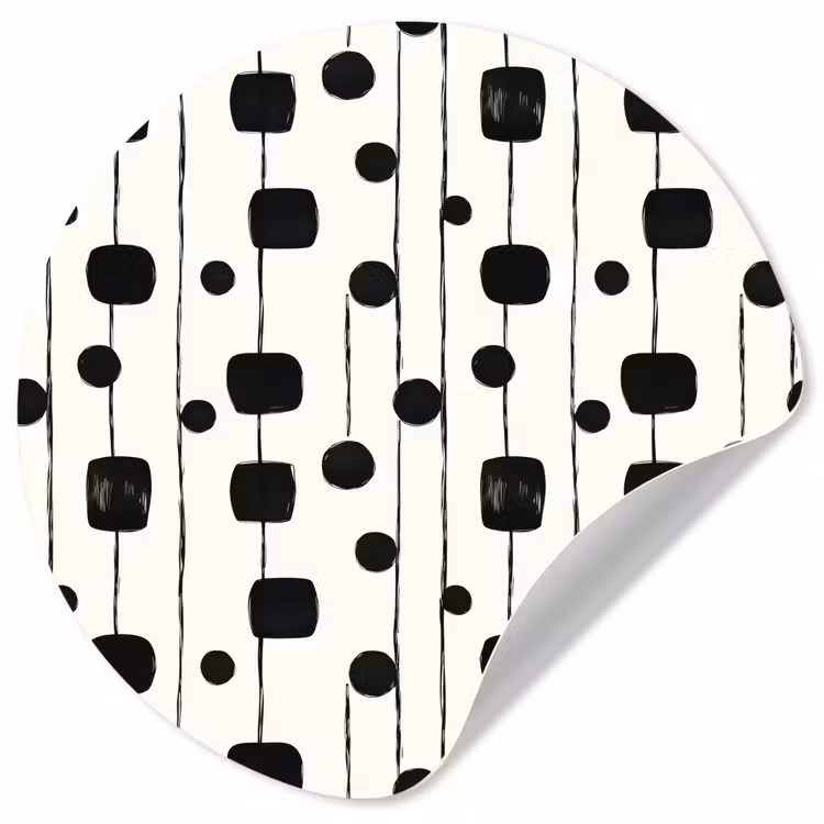 Grafisch - Modern - Zwart Wandcirkel behangsticker klein 186 -3d