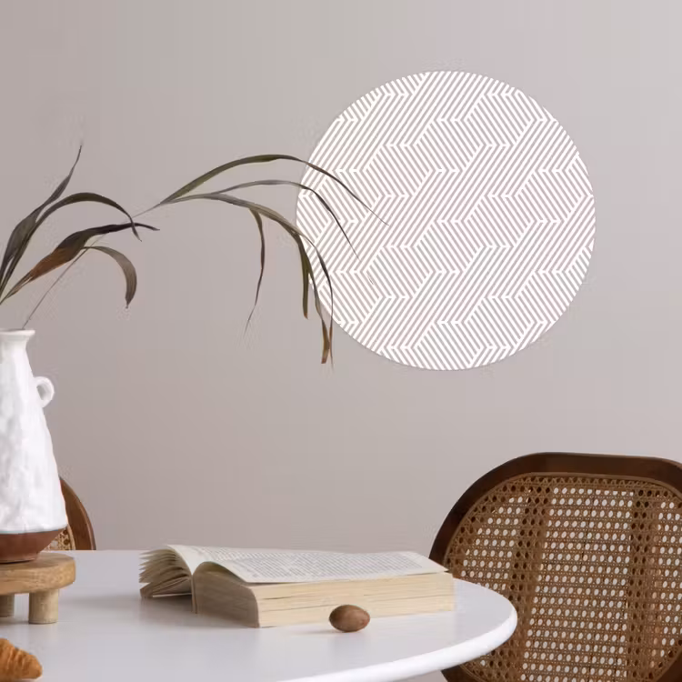 Grafisch - Patroon - Modern -  Geometrisch Wandcirkel behangsticker klein 186 -sfeer3