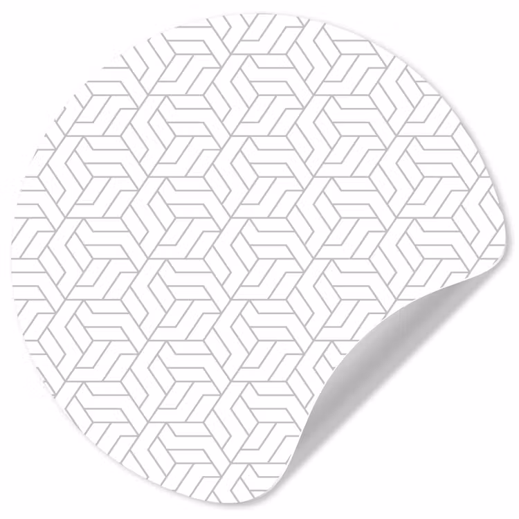 Grafisch - Patroon - Modern - Hexagon Wandcirkel behangsticker klein 186 -3d