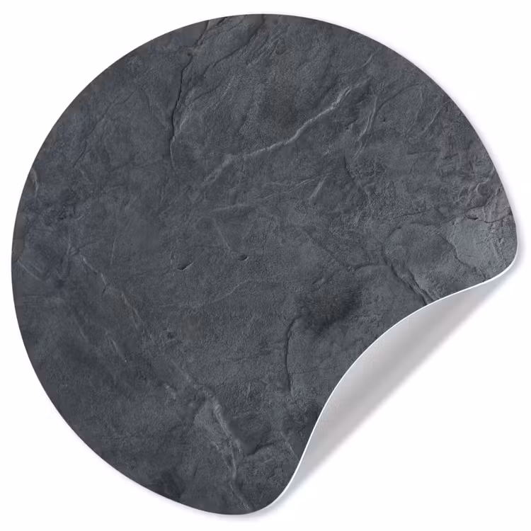 Grijs - Beton - Leisteen - Structuur - Retro Wandcirkel behangsticker klein -3d