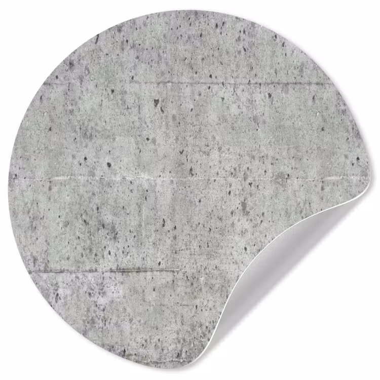 Grijs - Muur - Poriën Wandcirkel behangsticker klein 186 -3d