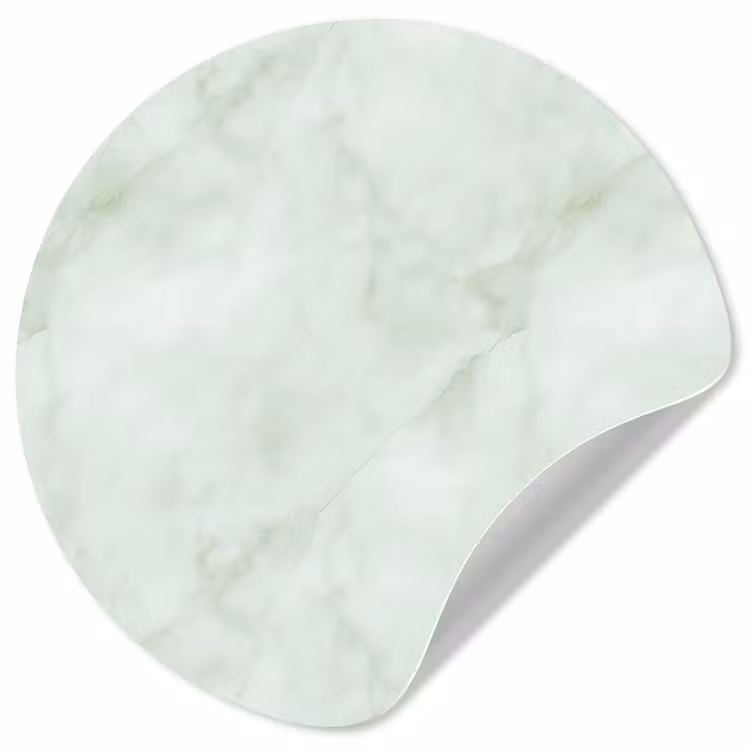Groen - Marmer - Vloeiende aders Wandcirkel behangsticker klein 186 -3d