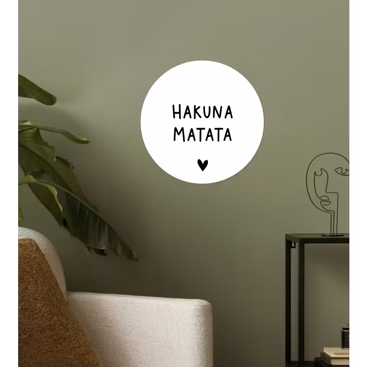 Hakuna matata - Spreuken - Quotes Wandcirkel behangsticker klein -sfeer2