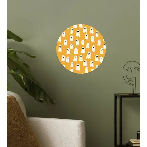 Halloween - Spookjes - Oker Wandcirkel behangsticker klein 186 -sfeer2