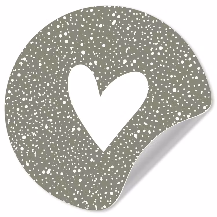 Hart - Design - Liefde Wandcirkel behangsticker klein -3d