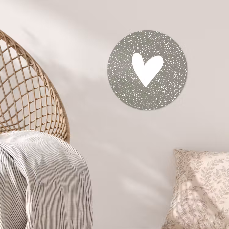 Hart - Design - Liefde Wandcirkel behangsticker klein -sfeer4
