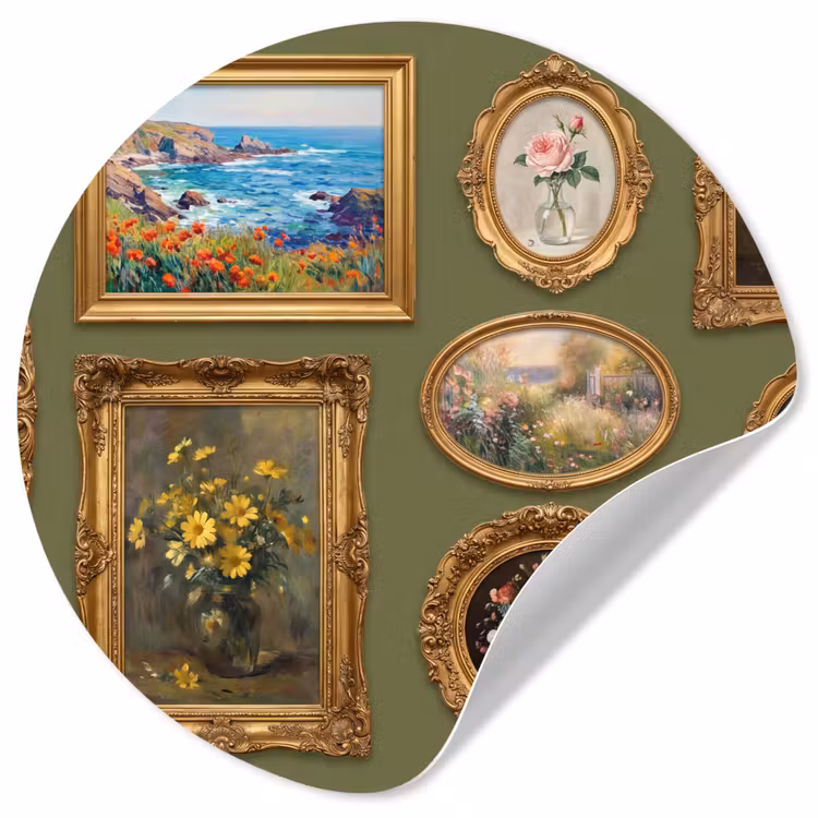 Hert - Bos - Natuur - Klassiek - Dieren Wandcirkel behangsticker klein -3d