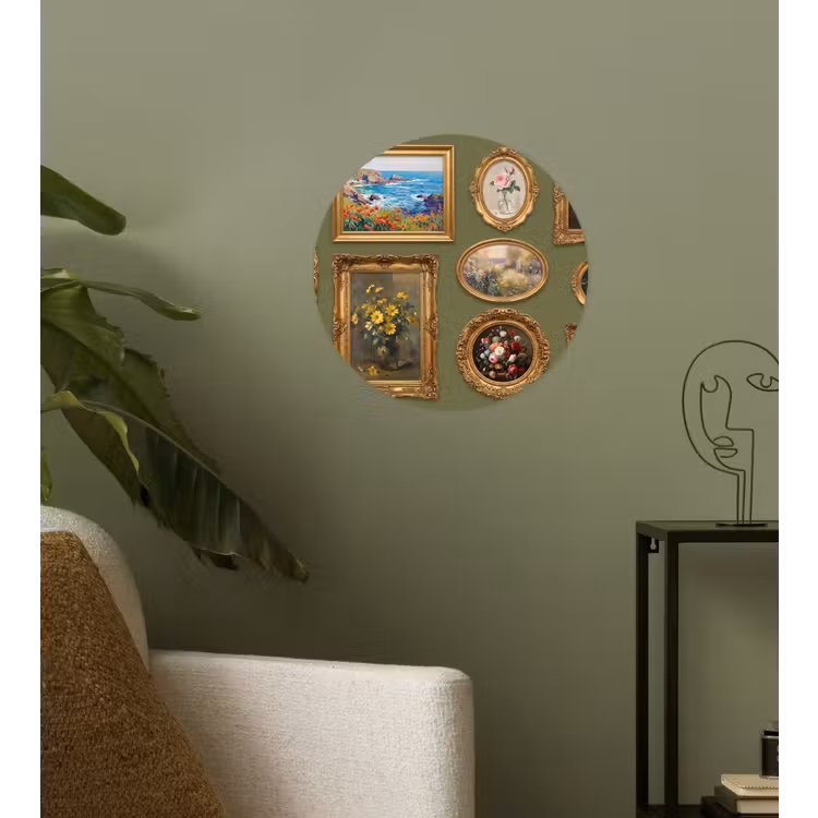 Hert - Bos - Natuur - Klassiek - Dieren Wandcirkel behangsticker klein -sfeer2
