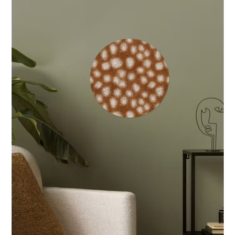 Hert - Bruin - Vacht Wandcirkel behangsticker klein 186 -sfeer2