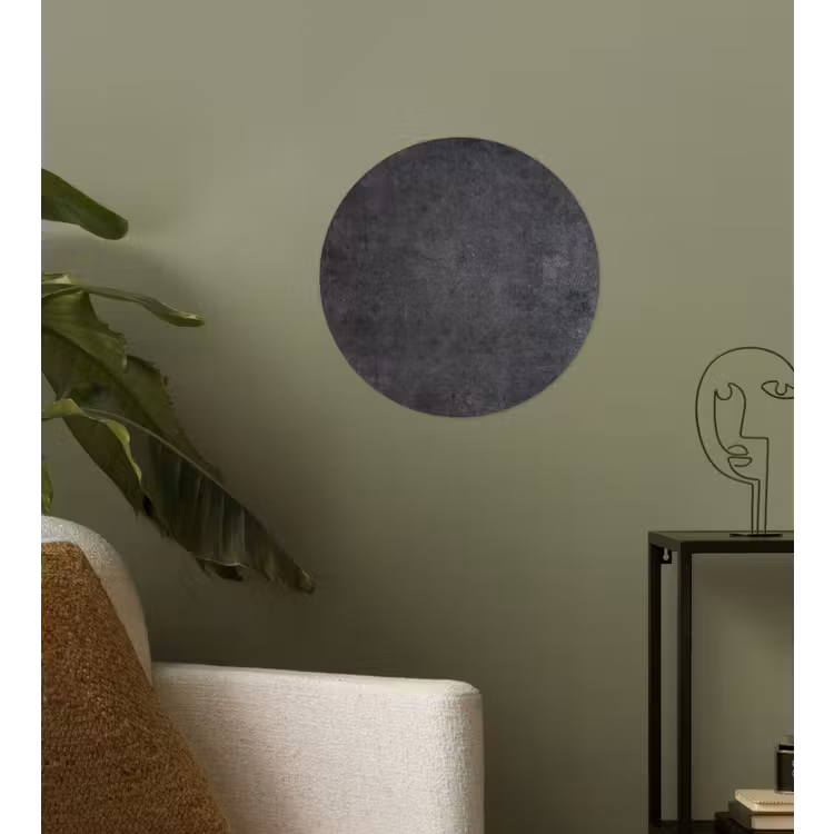 Industrieel - Leisteen - Grijs - Structuur - Beton Wandcirkel behangsticker klein -sfeer2