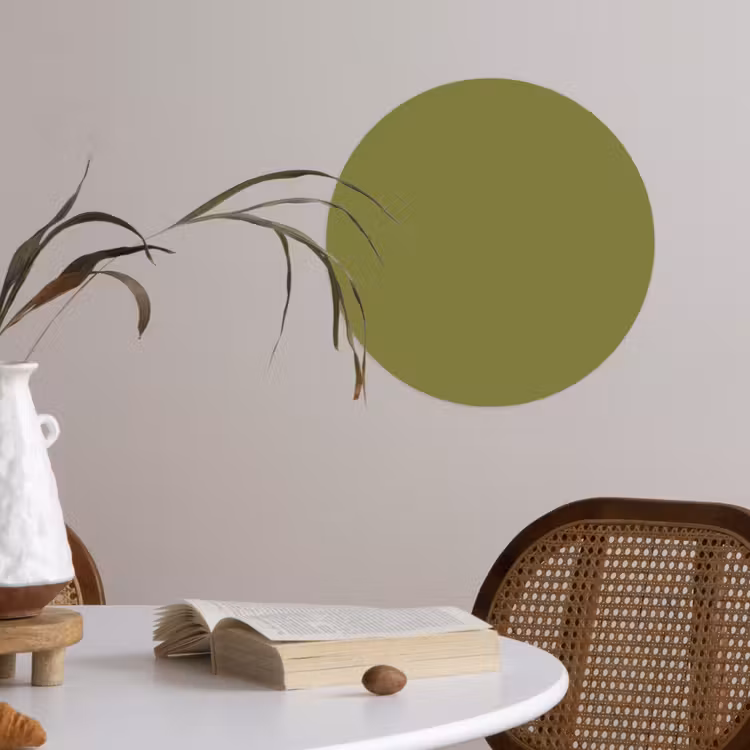 Juniper - Groen - Organisch Wandcirkel behangsticker klein 186 -sfeer3