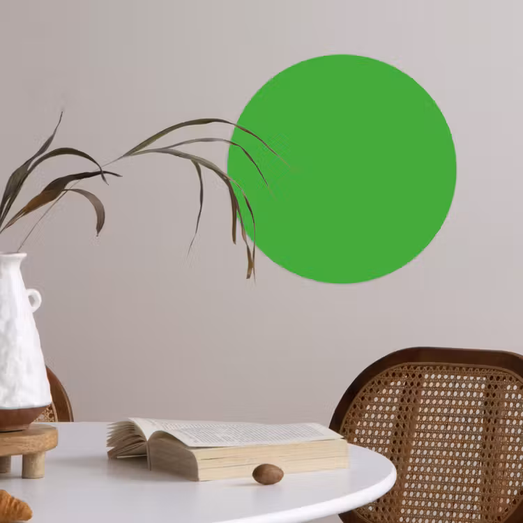 Kelly - Green - Groen Wandcirkel behangsticker klein 186 -sfeer3