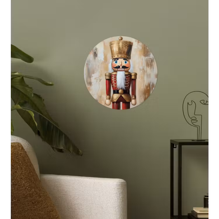 Kerst - Poppetje - Abstract Wandcirkel behangsticker klein -sfeer2