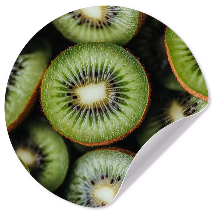 Kiwi - Fruit - Groen Wandcirkel behangsticker klein -3d