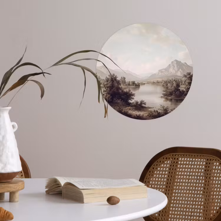 Klassiek - Landschap - Sereen Wandcirkel behangsticker klein -sfeer3