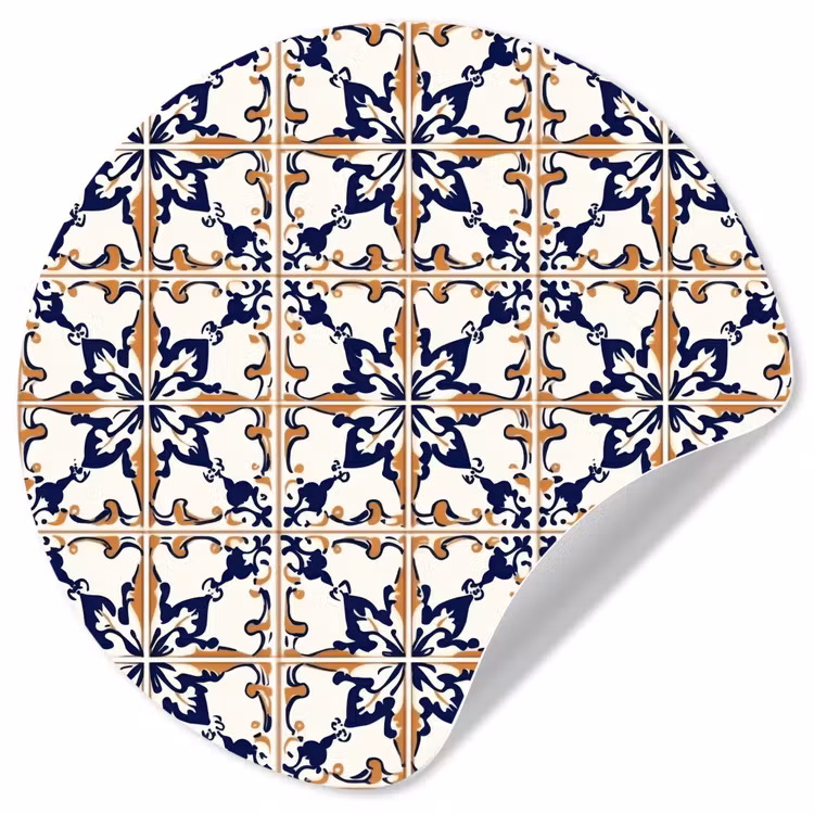Klassiek - Patroon - Kleurrijk Wandcirkel behangsticker klein 186 -3d