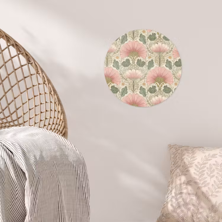 Klassiek - Patroon - Roze Wandcirkel behangsticker klein 186 -sfeer4