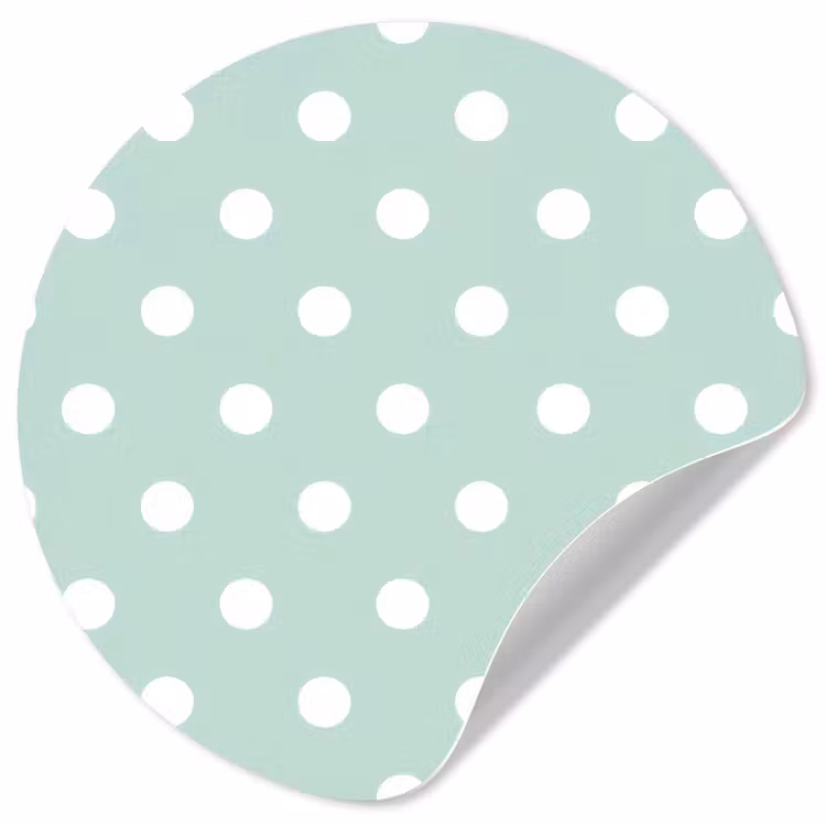 Klassiek - Polka - Groen Wandcirkel behangsticker klein 186 -3d