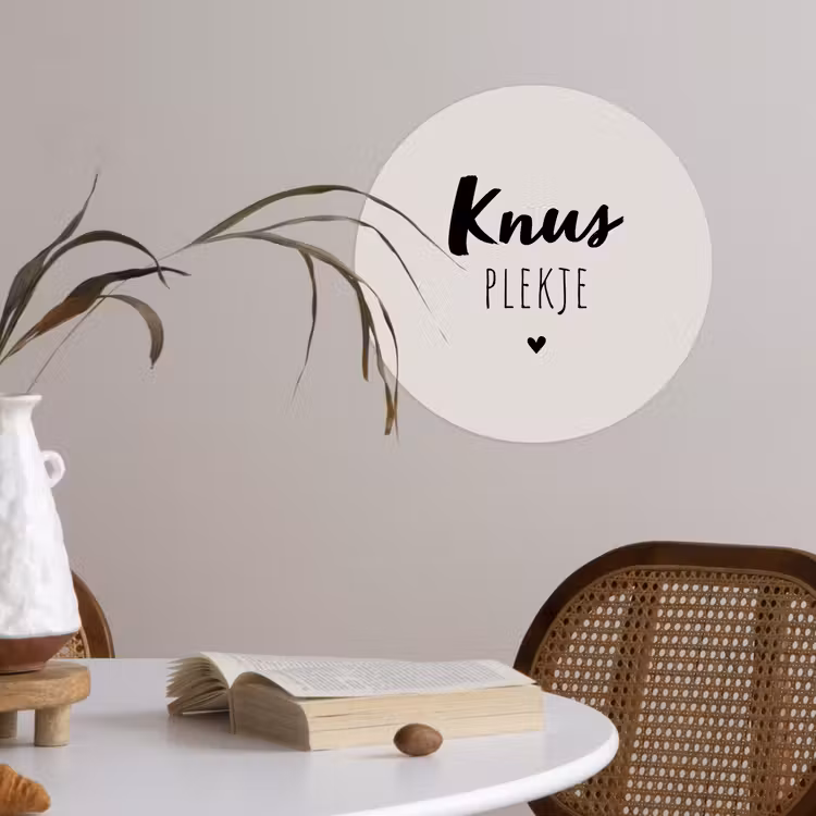 Knus plekje - Quotes - Tekst - Thuis Wandcirkel behangsticker klein -sfeer3