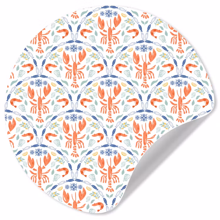Sfeer - Oranje - Blauw - Groen Wandcirkel behangsticker klein 186 -3d