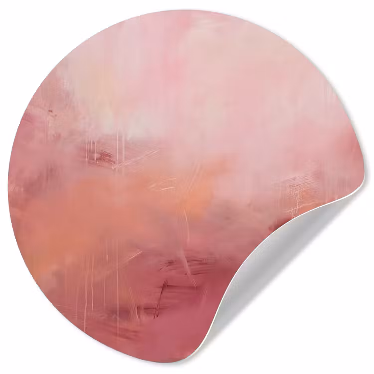 Kunst - Vloeiend - Pastel - Abstract Wandcirkel behangsticker klein -3d