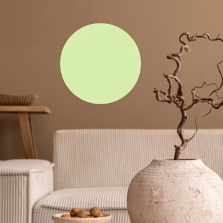 Light - Lime - Groen Wandcirkel behangsticker klein 186 -sfeer1