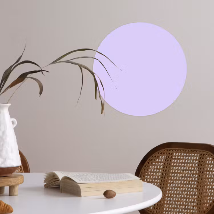Light - Orchid - Paars Wandcirkel behangsticker klein 186 -sfeer3