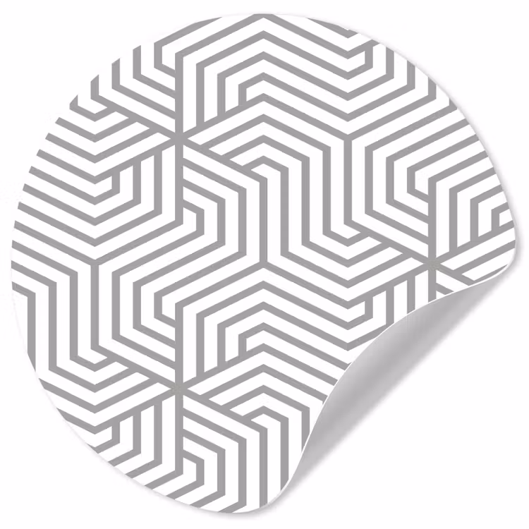 Lijn - Design - Geometrie - Patroon Wandcirkel behangsticker klein 186 -3d