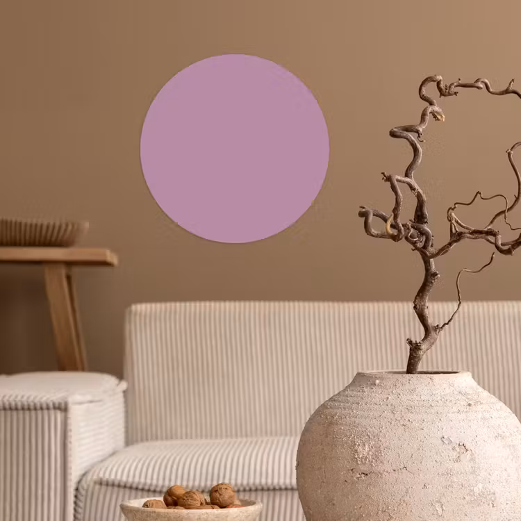 Lilac - Paars - Mauve Wandcirkel behangsticker klein 186 -sfeer1