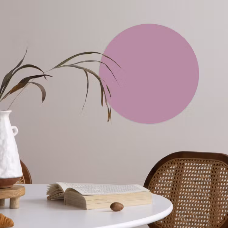 Lilac - Paars - Mauve Wandcirkel behangsticker klein 186 -sfeer3