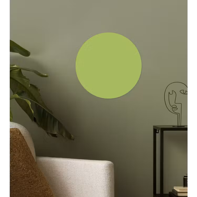 Lime - Glow - Groen Wandcirkel behangsticker klein 186 -sfeer2