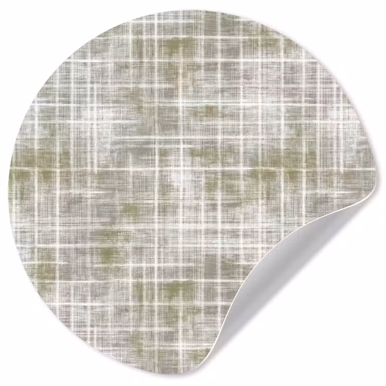 Linnen - Patroon - Groen Wandcirkel behangsticker klein 186 -3d